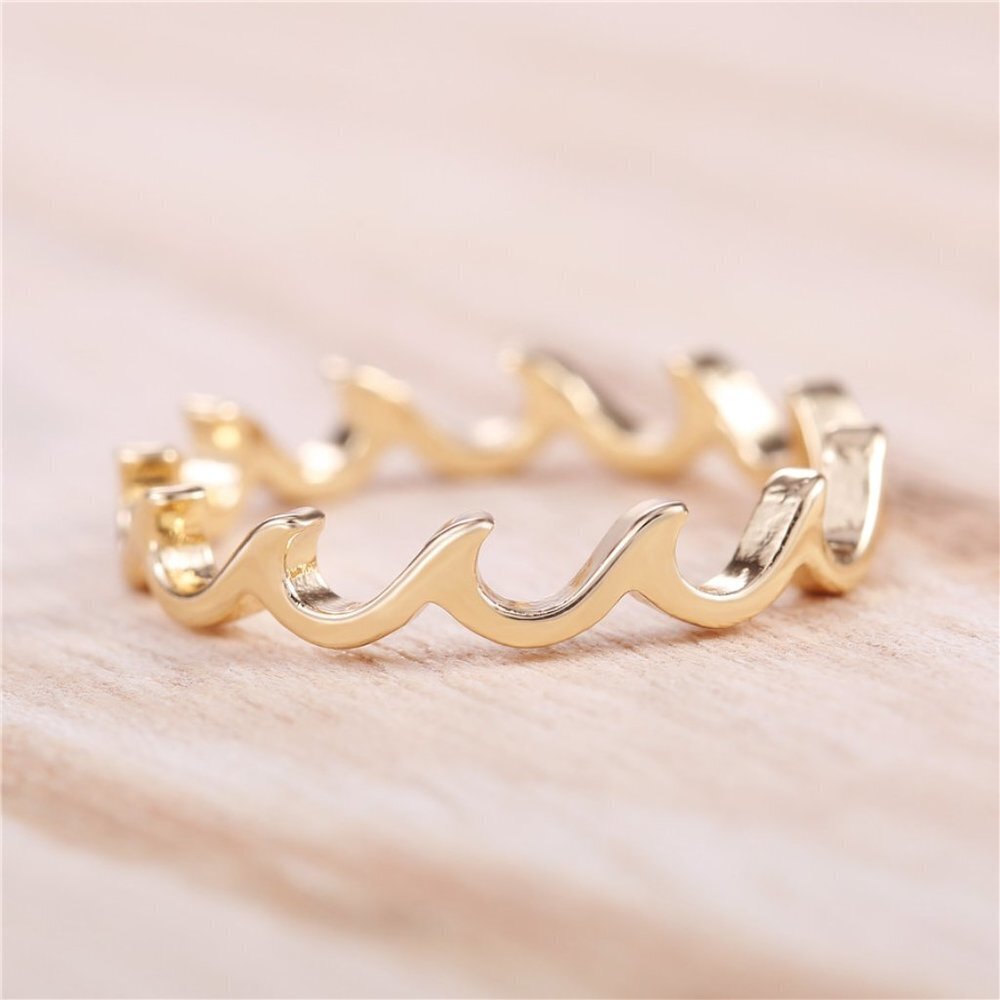 💥 Wave Fire Minimalist Simple Trendy Anillos Lovely Rings for Women, PD0…